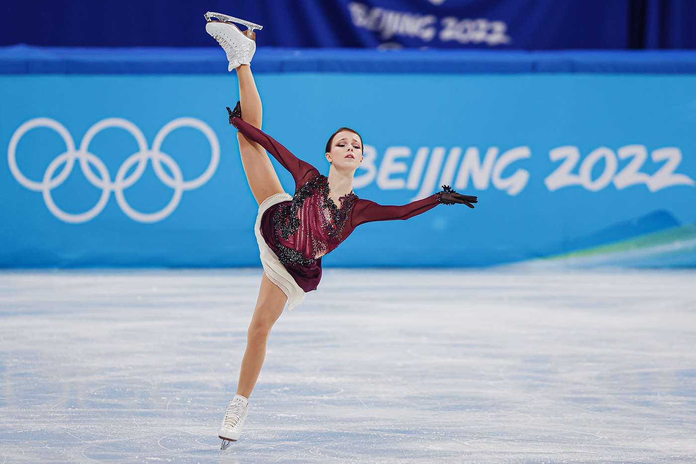 Фигуристка Анна Щербакова на Олимпийский играх в Пекине