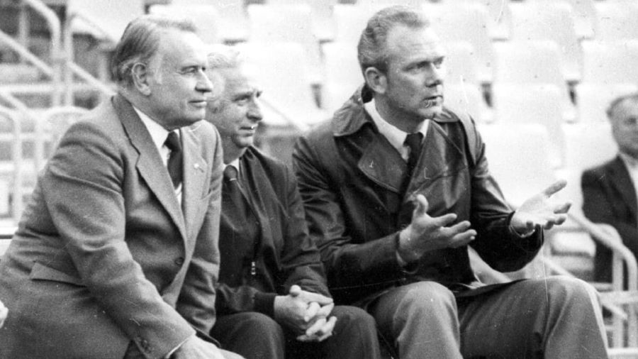 На ЧМ-1982 сборную СССР повезли сразу три тренера: Бесков, Лобановский и Ахалкаци. Фото:&nbsp;tass.ru